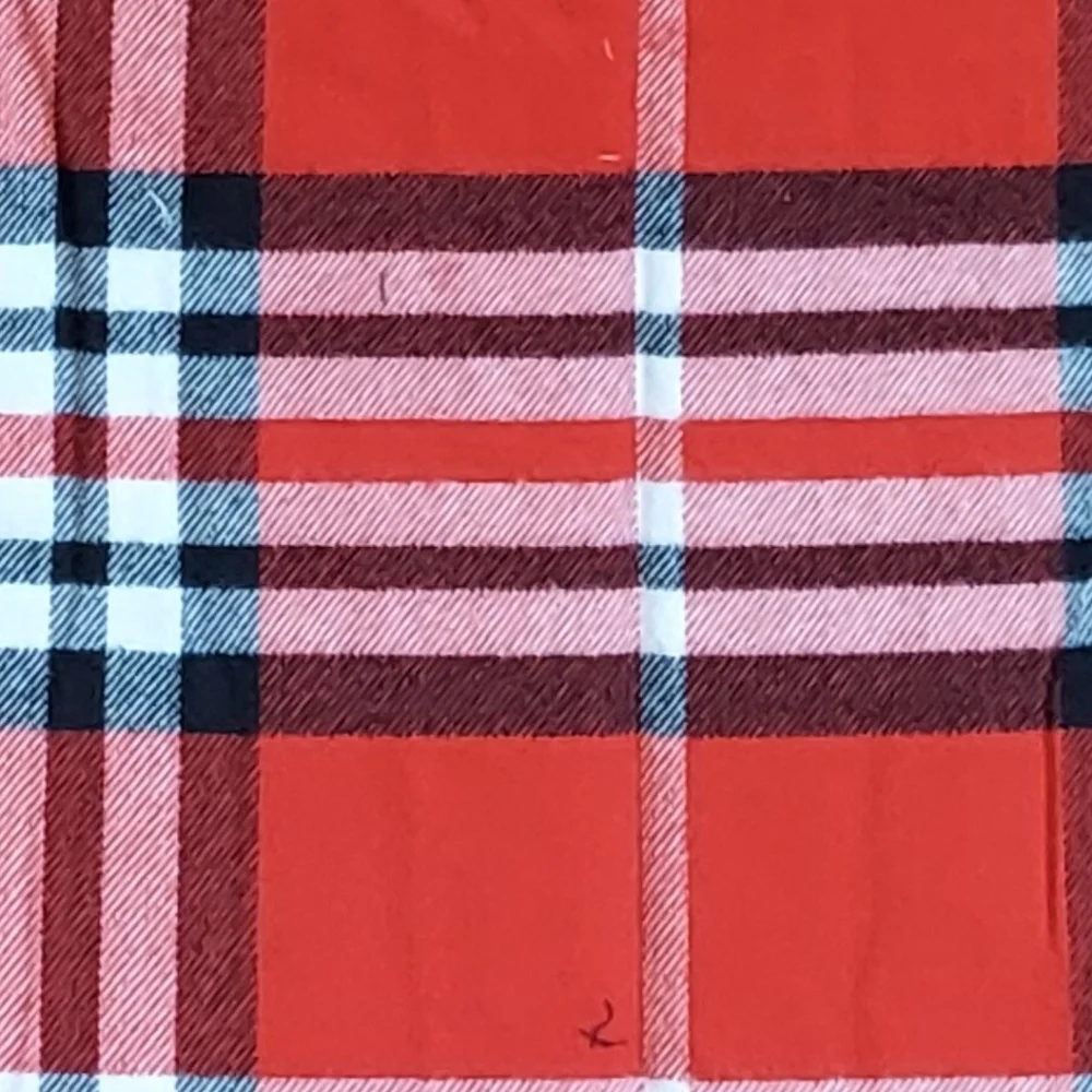 Cashmere Feel Red Plaid Scarf 100% Acrylic Soft Fringe Tartan Wrap Blanket NWT